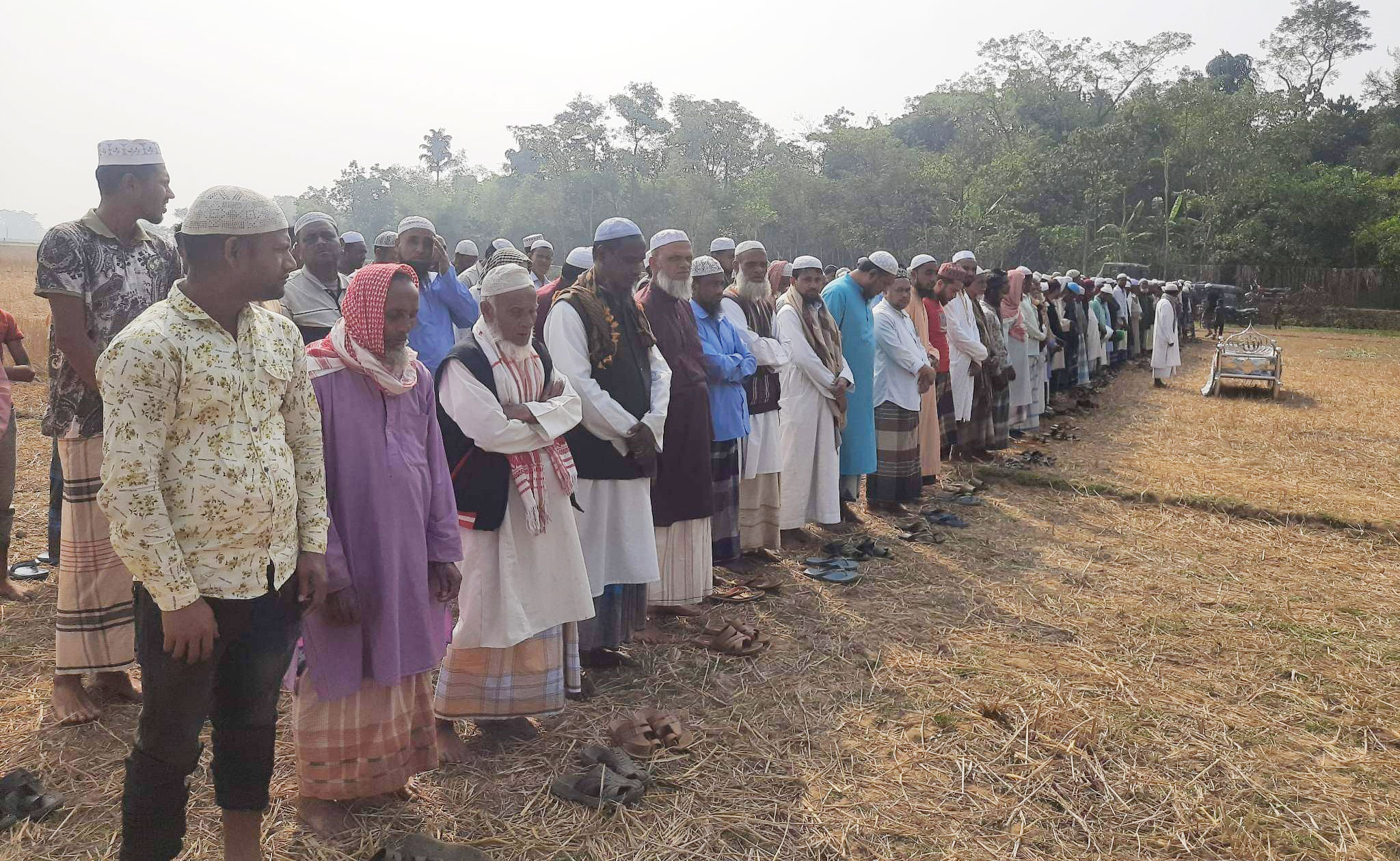 সাংবাদিক আলী হোসেনের মায়ের দাফন সম্পন্ন